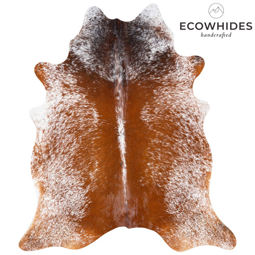 Brazilian Brown Salt and Pepper Cowhide Rug Size 7'5" L x 6'4" W 7398