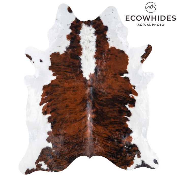 Brazilian Brindle White Belly and Backbone Cowhide Rug Size 8'0" L x 6'6" W 7407