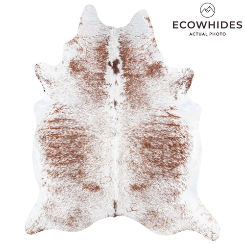 Brazilian Brown Salt and Pepper Cowhide Rug Size 8'0" L x 6'7" W 7431