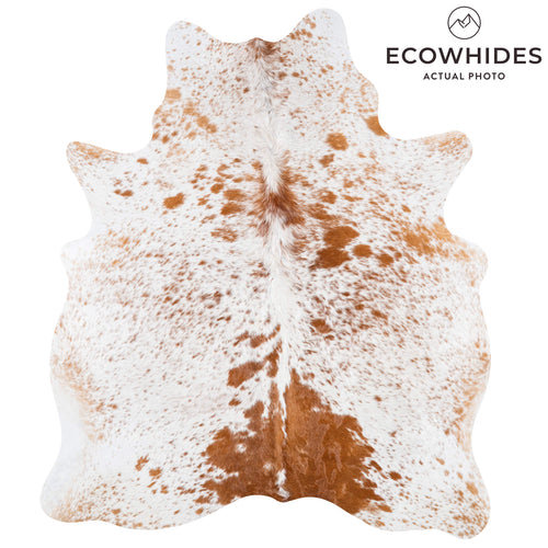 Brazilian Brown Salt and Pepper Cowhide Rug Size 6'11" L x 5'11" W 7433