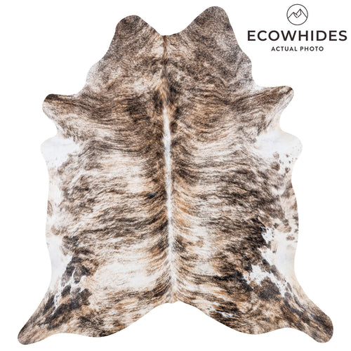 Brazilian Light Grey Brindle Cowhide Rug Size 7'1" L x 6'5" W 7435