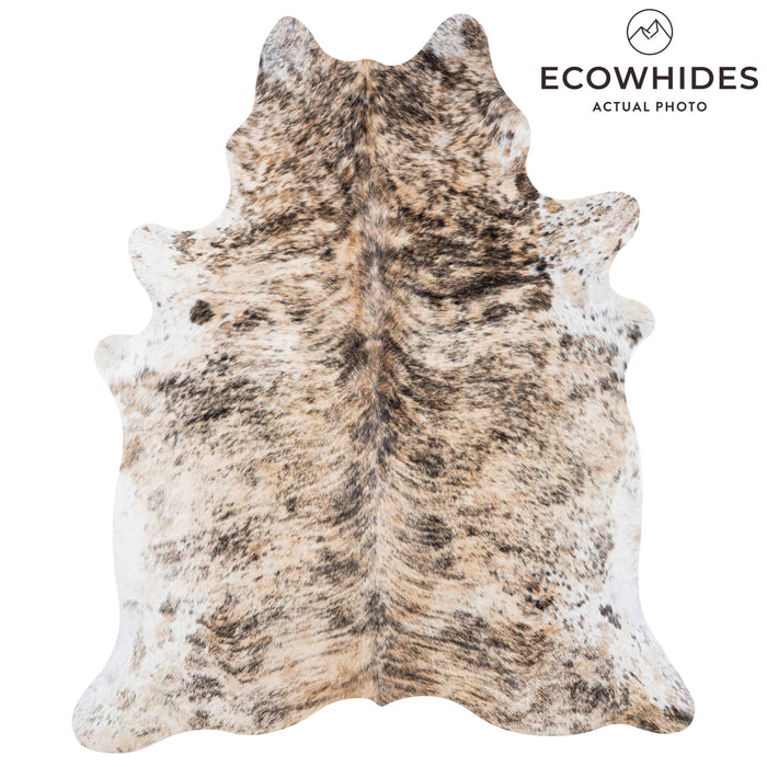 Brazilian Light Grey Brindle Cowhide Rug Size 7'1" L x 5'11" W 7437