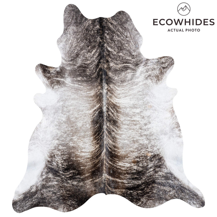 Brazilian Light Grey Brindle Cowhide Rug Size 7'11" L x 7'4" W 7441