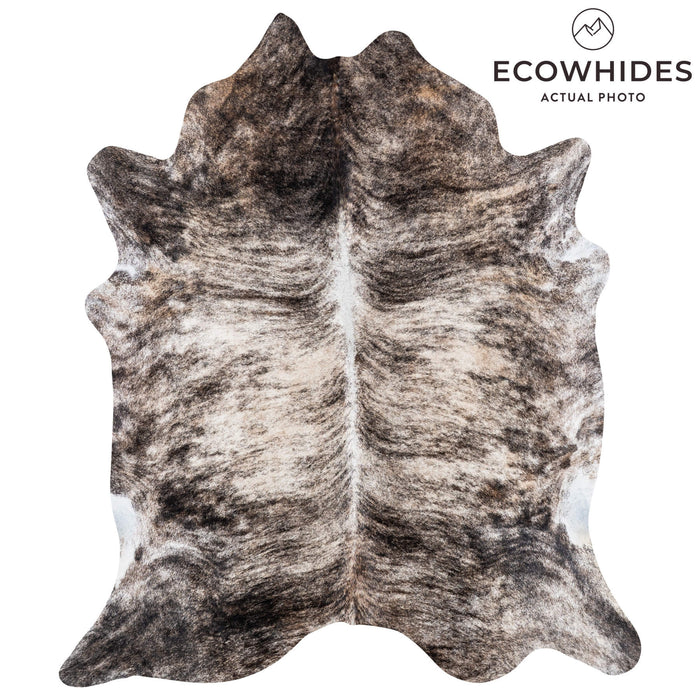 Brazilian Light Grey Brindle Cowhide Rug Size 8'0" L x 6'11" W 7452