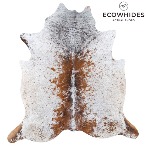 Brown Salt and Pepper Cowhide Rug Size 6'10" L x 6'4" W 7620