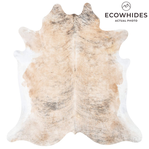 Light Brindle Cowhide Rug Size 7'9" L x 7'3" W 7649