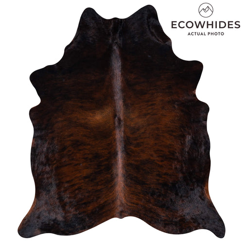 Brazilian Dark Brindle Cowhide Rug Size 8'0" L x 7'0" W 7678