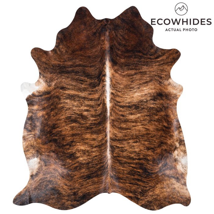 Brazilian Brindle Cowhide Rug Size 7'10" L x 7'0" W 7685