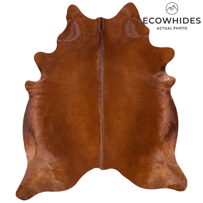 Brazilian Brown Cowhide Rug Size 7'5" L x 6'5" W 7706
