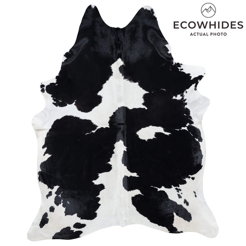 Brazilian Black and White Cowhide Rug Size 8'4" L x 6'9" W 7740