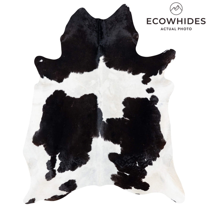 Brazilian Black and White Cowhide Rug Size 7'10" L x 6'4" W 7773