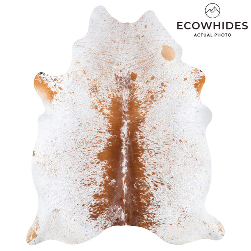 Brazilian Brown Salt and Pepper Cowhide Rug Size 7'9" L x 6'6" W 7799