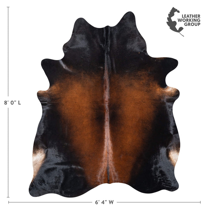 Brazilian Mahogany Cowhide Rug Size 8'0" L x 6'4" W 7823