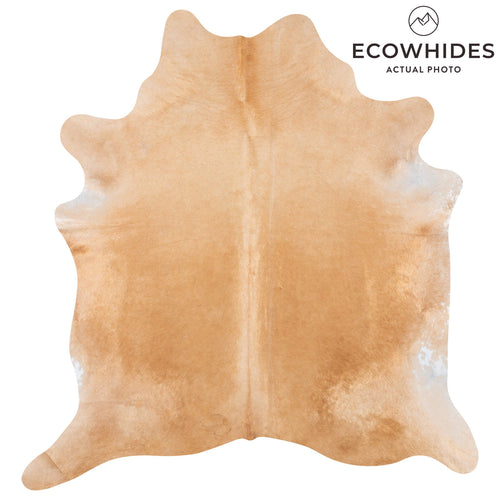 Brazilian Beige Cowhide Rug Size 6'8" L x 6'3" W 7909