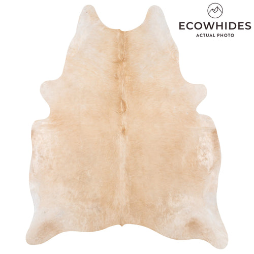 Brazilian Beige Cowhide Rug Size 6'10" L x 5'9" W 7910