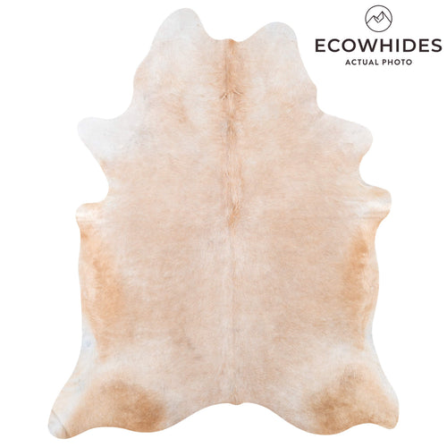 Brazilian Beige Cowhide Rug Size 6'11" L x 5'7" W 7911