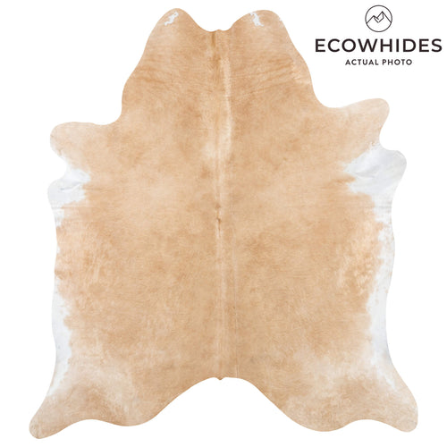 Brazilian Beige Cowhide Rug Size 7'2" L x 6'4" W 7927