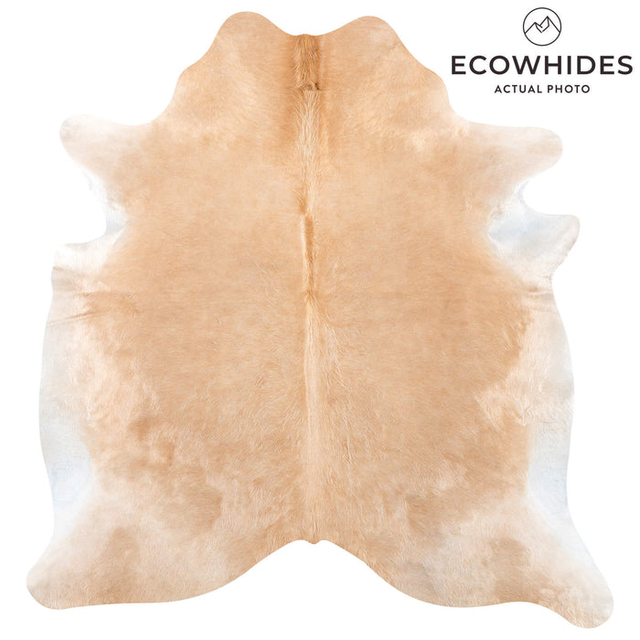 Brazilian Beige Cowhide Rug Size 6'6" L x 6'3" W 7928