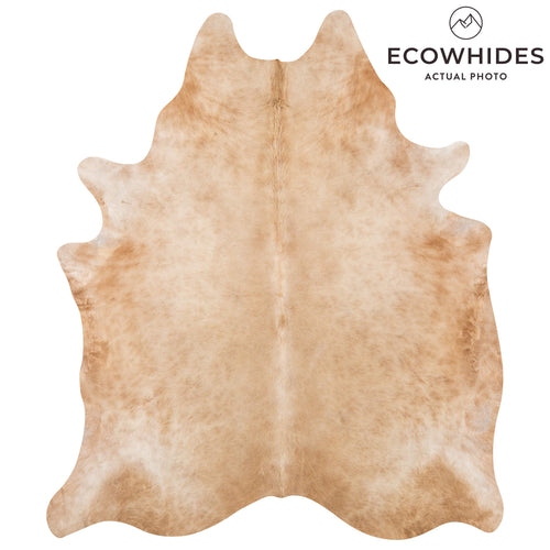Brazilian Beige Cowhide Rug Size 7'11" L x 6'9" W 7932