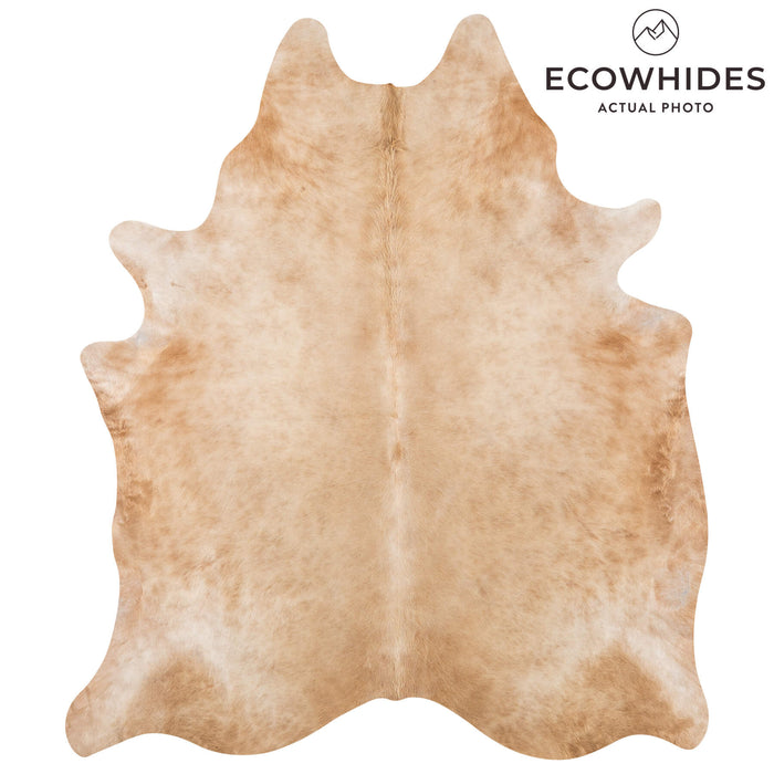 Brazilian Beige Cowhide Rug Size 7'11" L x 6'9" W 7932