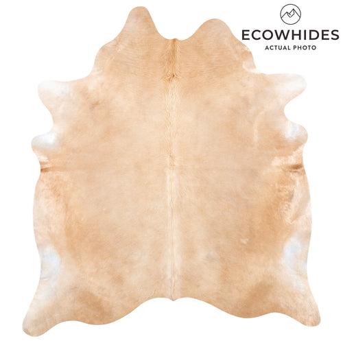 Brazilian Beige Cowhide Rug Size 7'10" L x 6'11" W 7935