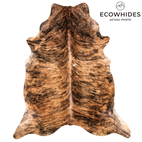 Brazilian Brindle Cowhide Rug Size 7'5" L x 6'6" W 7941