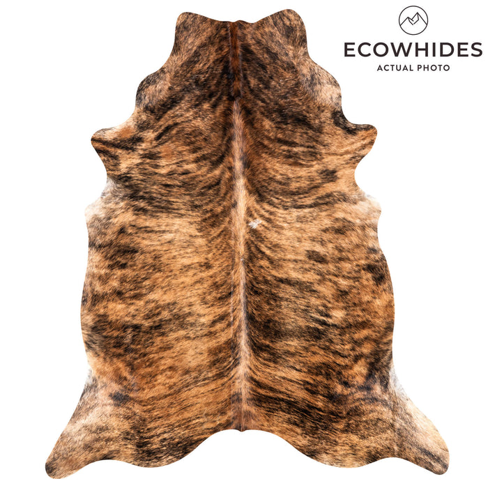 Brazilian Brindle Cowhide Rug Size 7'5" L x 6'6" W 7941