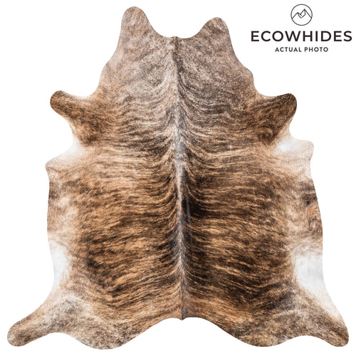 Brazilian Brindle Cowhide Rug Size 7'5" L x 7'2" W 7943