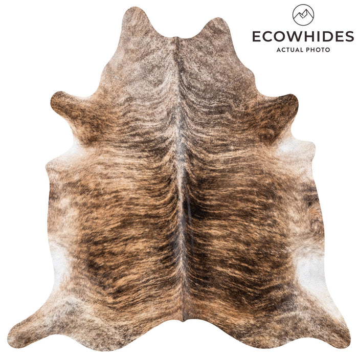 Brazilian Brindle Cowhide Rug Size 7'5" L x 7'2" W 7943