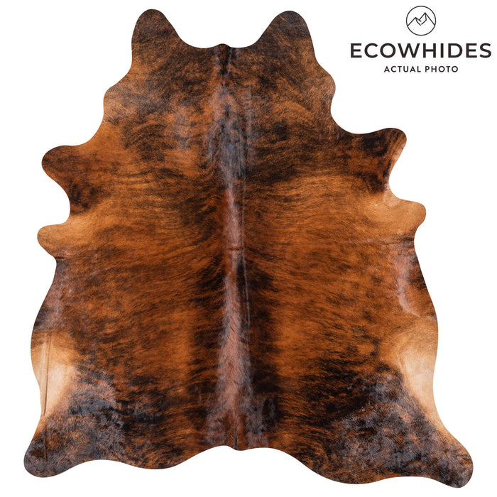 Brazilian Brindle Cowhide Rug Size 7'6" L x 6'8" W 7944