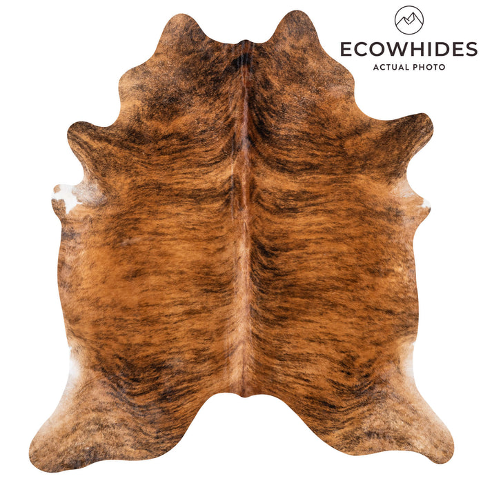 Brazilian Brindle Cowhide Rug Size 7'4" L x 6'7" W 7946