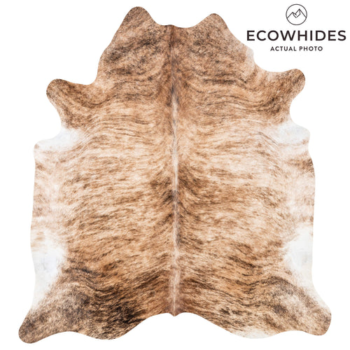 Brazilian Brindle Cowhide Rug Size 7'1" L x 6'5" W 7948