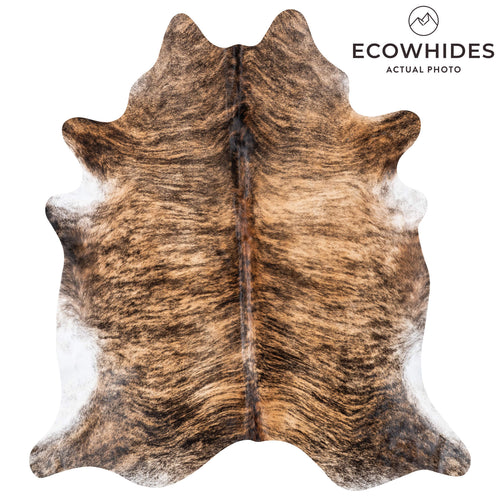 Brazilian Brindle Cowhide Rug Size 7'2" L x 6'7" W 7955