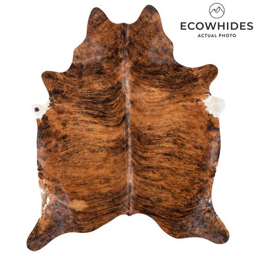 Brazilian Brindle Cowhide Rug Size 7'7" L x 6'3" W 7956