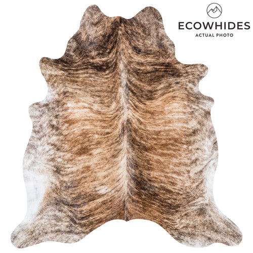 Brazilian Brindle Cowhide Rug Size 7'2" L x 6'9" W 7957