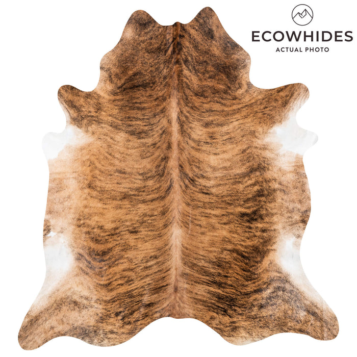Brazilian Brindle Cowhide Rug Size 8'1" L x 7'4" W 7963