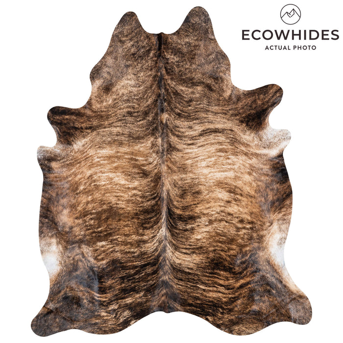 Brazilian Brindle Cowhide Rug Size 8'3" L x 6'10" W 7966