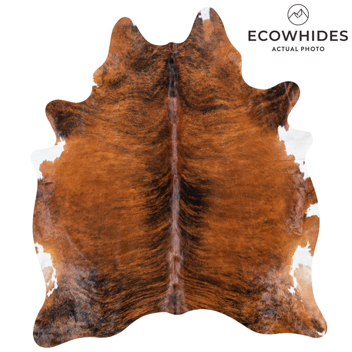 Brazilian Brindle Cowhide Rug Size 7'7" L x 6'6" W 7969