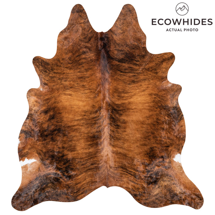 Brazilian Brindle Cowhide Rug Size 7'10" L x 7'2" W 7975