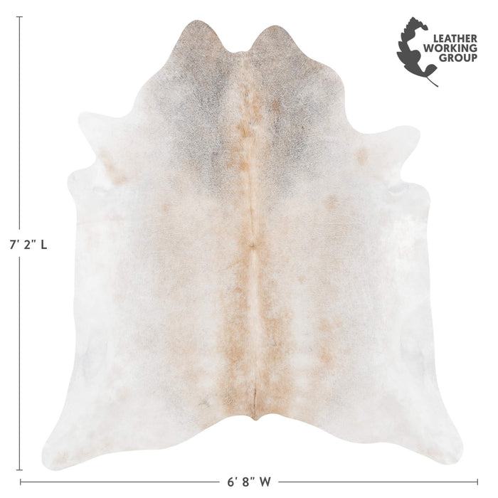 Brazilian Grey Palomino Cowhide Rug Size 7'2" L x 6'8" W 8039