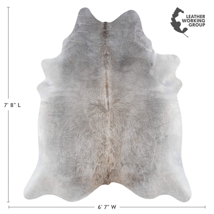 Brazilian Grey Palomino Cowhide Rug Size 7'8" L x 6'7" W 8046