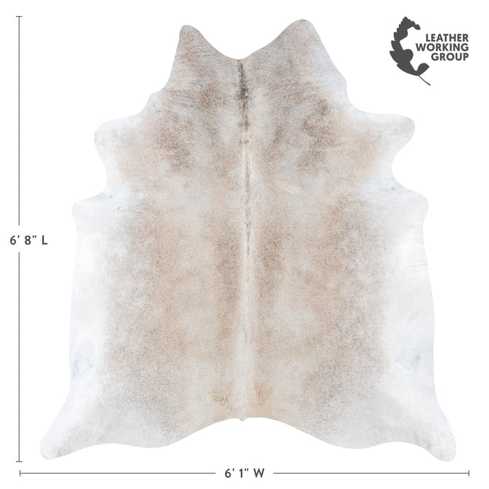 Brazilian Grey Palomino Cowhide Rug Size 6'8" L x 6'1" W 8052