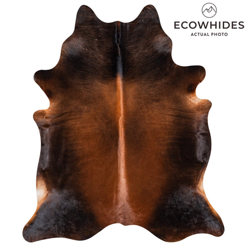 Brazilian Mahogany Cowhide Rug Size 7'4" L x 6'0" W 8085