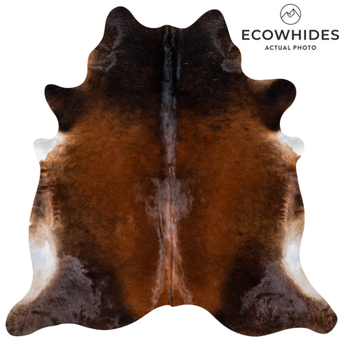 Brazilian Mahogany Cowhide Rug Size 7'2" L x 6'11" W 8086