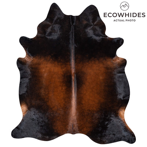 Brazilian Mahogany Cowhide Rug Size 7'8" L x 6'10" W 8094