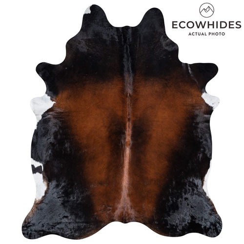 Brazilian Mahogany Cowhide Rug Size 8'2" L x 6'11" W 8097
