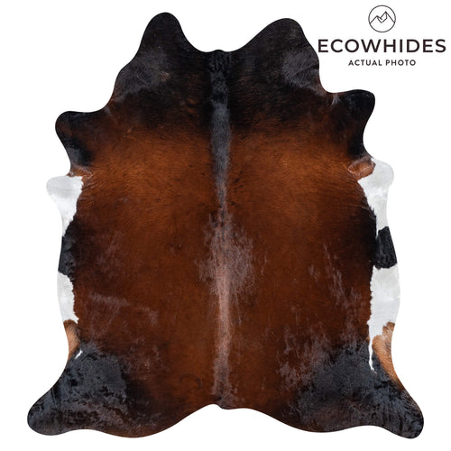 Brazilian Mahogany Cowhide Rug Size 7'5" L x 6'9" W 8098