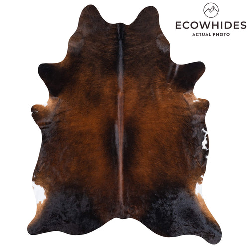 Brazilian Mahogany Cowhide Rug Size 6'9" L x 5'8" W 8300
