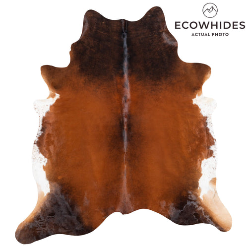 Brazilian Mahogany Cowhide Rug Size 6'9" L x 6'2" W 8304
