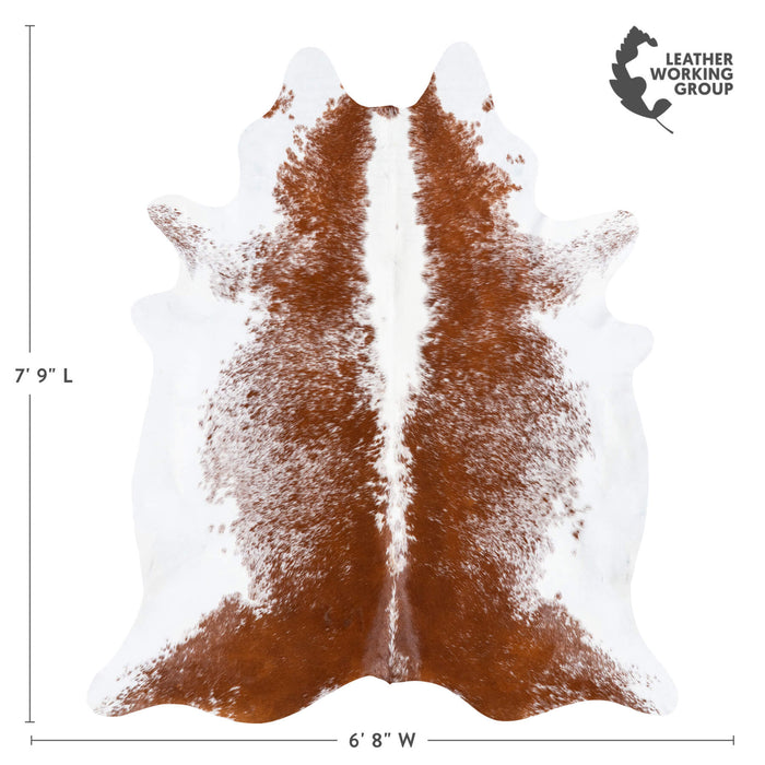 Brazilian Hereford Cowhide Rug Size 7'9" L x 6'8" W 8312